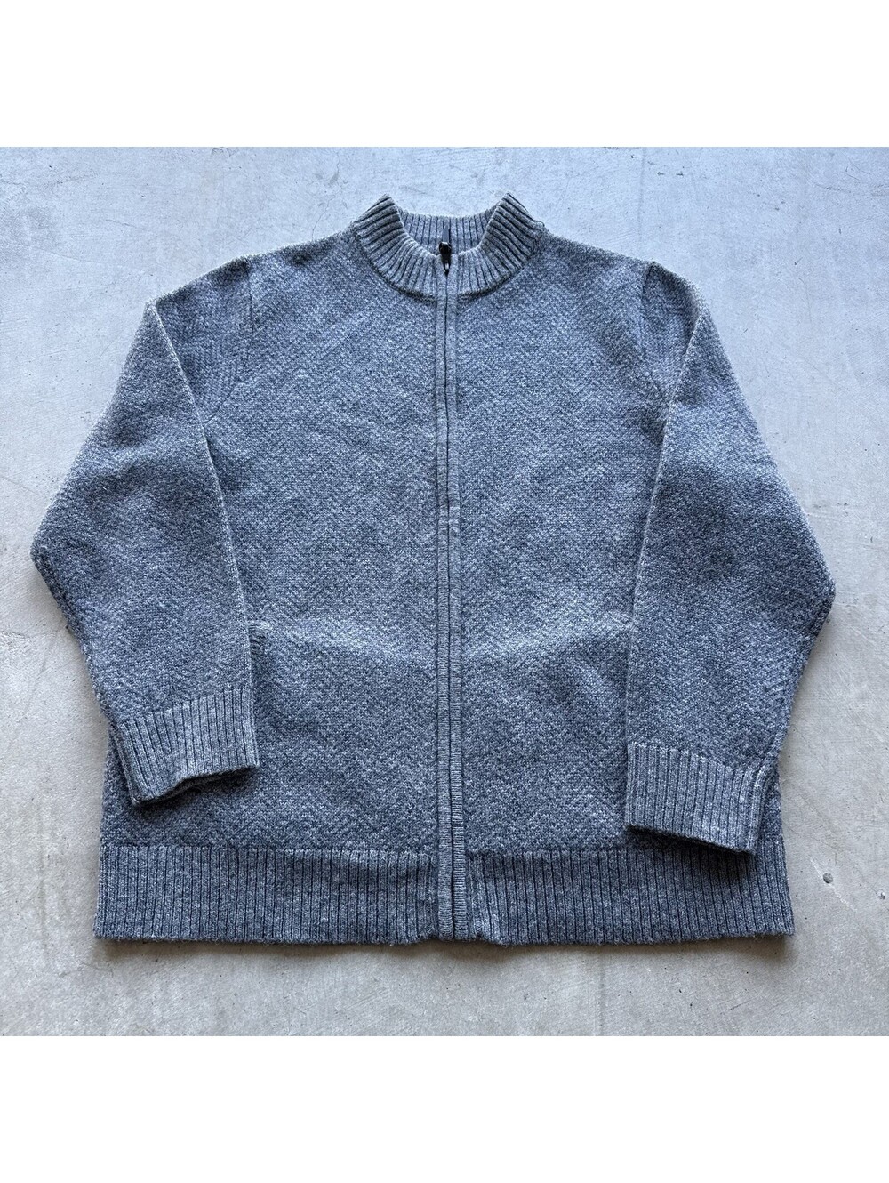 Pendleton Sweater Mens L Full Zip Washable 100% Shetland Wool